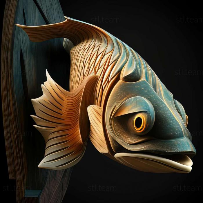 3D model Two tone labeo fish (STL)